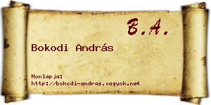 Bokodi András névjegykártya